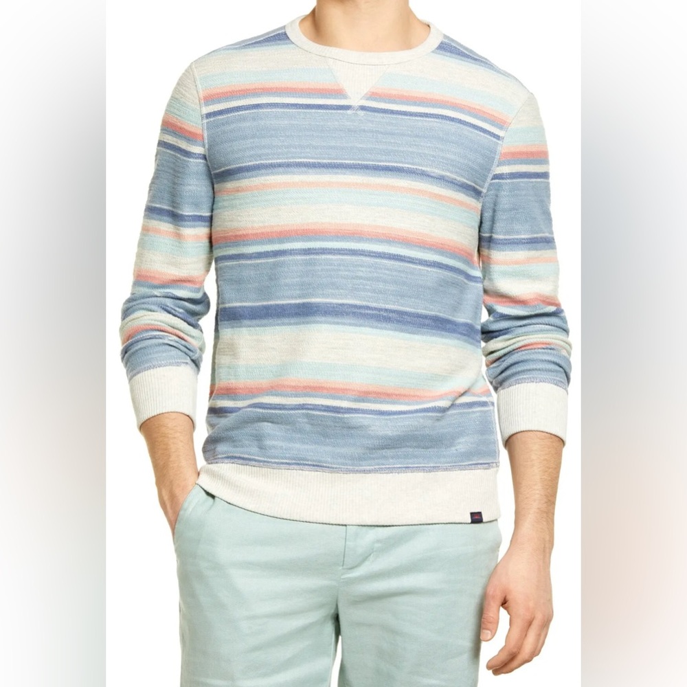 Faherty Reversible Surf Crew Sweatshirt
